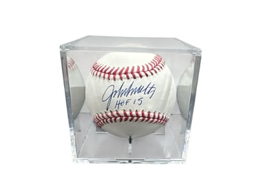 John Smoltz Signed Rawlings Official Major League Baseball with HOF 15 Inscription