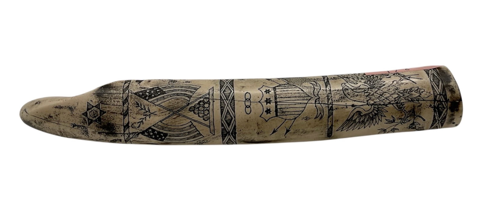 Carved Bone Featuring Ships & Sailors (1 of 4)