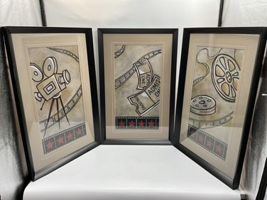 Set of 3 Hollywood Cinema Themed Prints