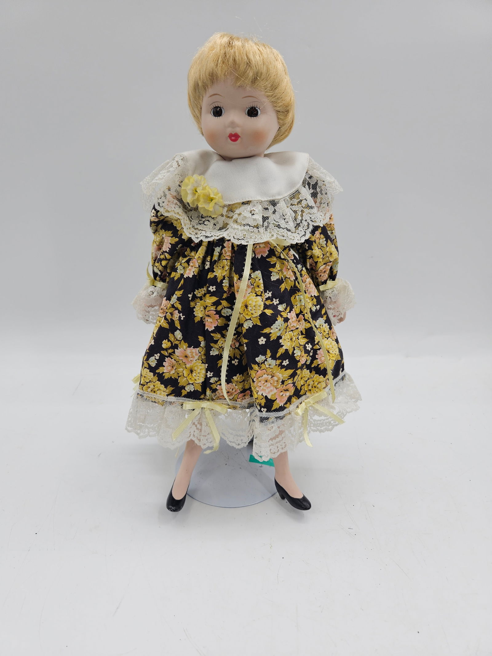 Porcelain Doll with Floral Dress (1 of 6)