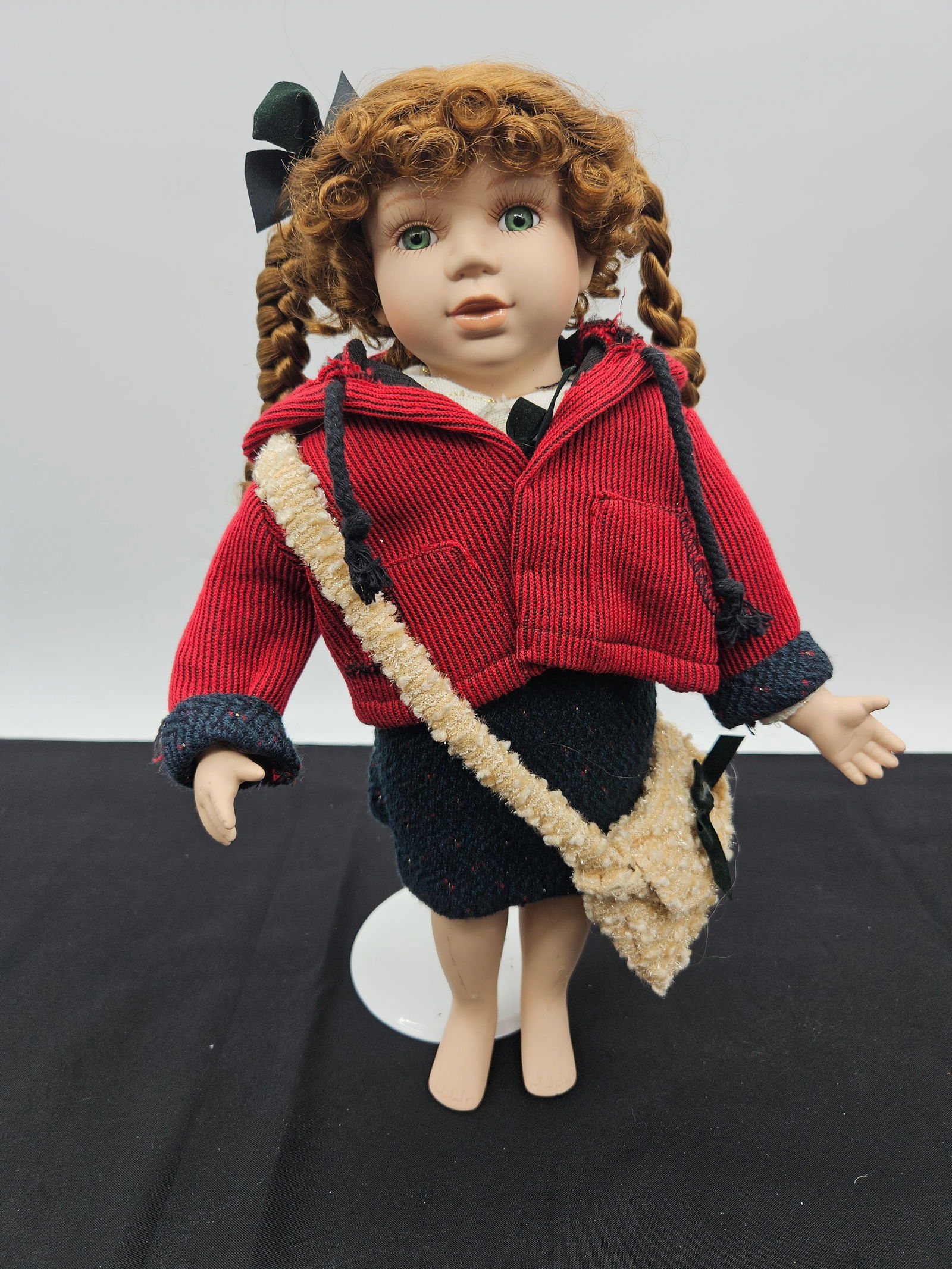 Collectors Choice Porcelain Doll with Red Jacket (1 of 6)
