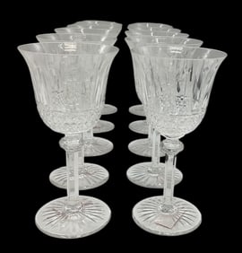 Saint-Louis Tommy Pattern Crystal Wine Glasses