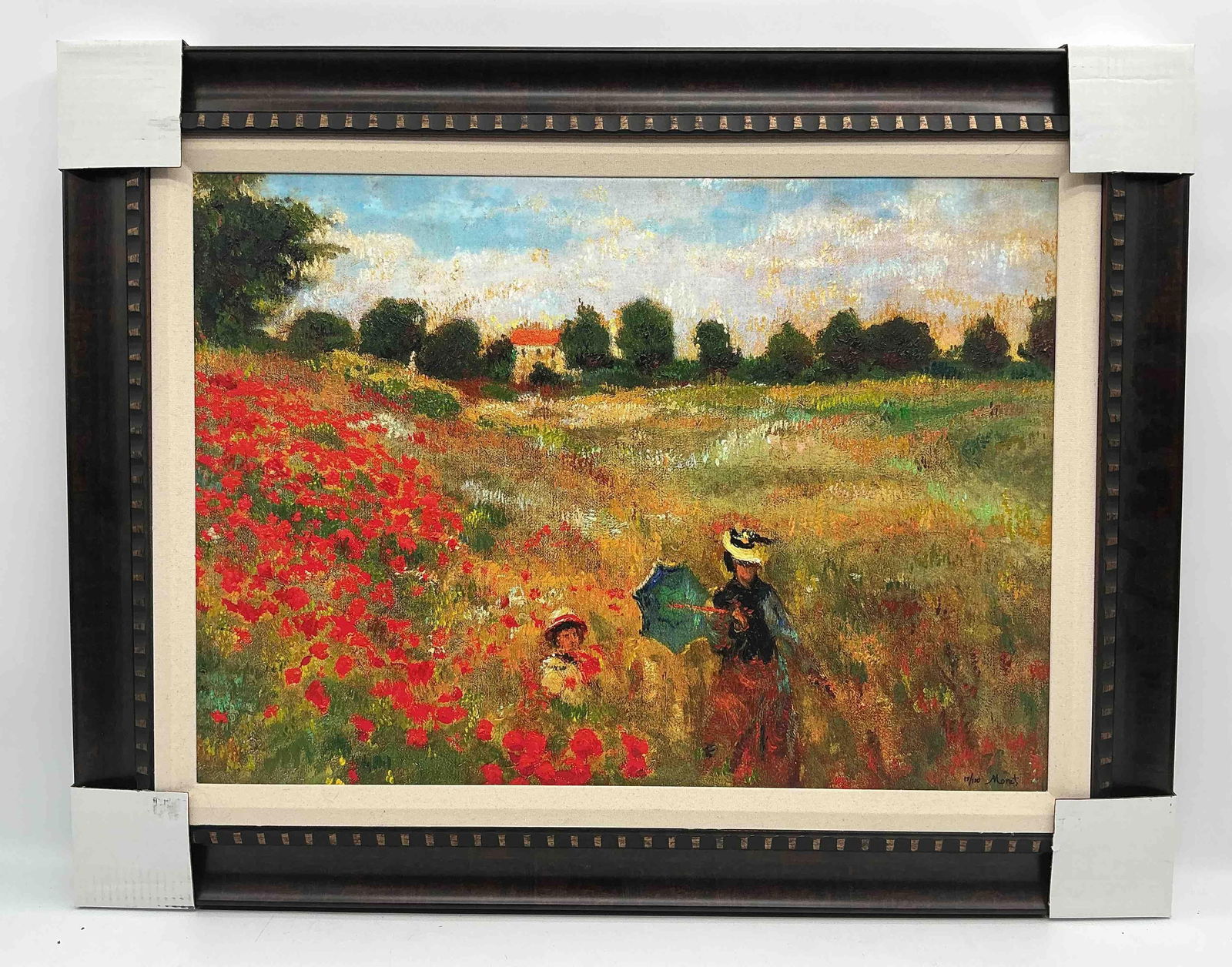 "Poppyfield II" After Claude Monet: It’s a reproduction in the style of Monet’s original Poppy Fields works, enhanced with texture to give a hand-painted effect. While it is not an original Monet, limited edition