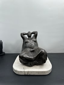 "La Siesta II" by Francisco Zuniga (Costa Rica/Mexico, 1912-1998) Bronze Sculpture