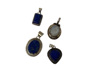 Gloria Landsman Pierce Sterling Silver and Lapis Lazuli Pendant Group