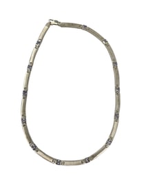 Sterling Silver Gemstone Choker Necklace