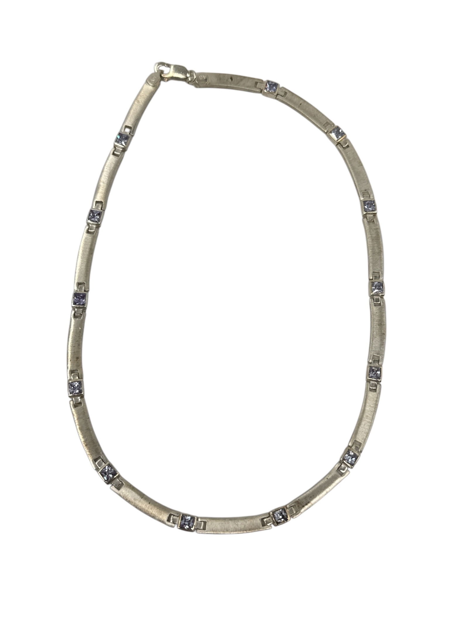 Sterling Silver Gemstone Choker Necklace (1 of 4)