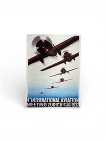 Otto Baumberger 4th International Aviation Meeting Zurich 1937 Poster