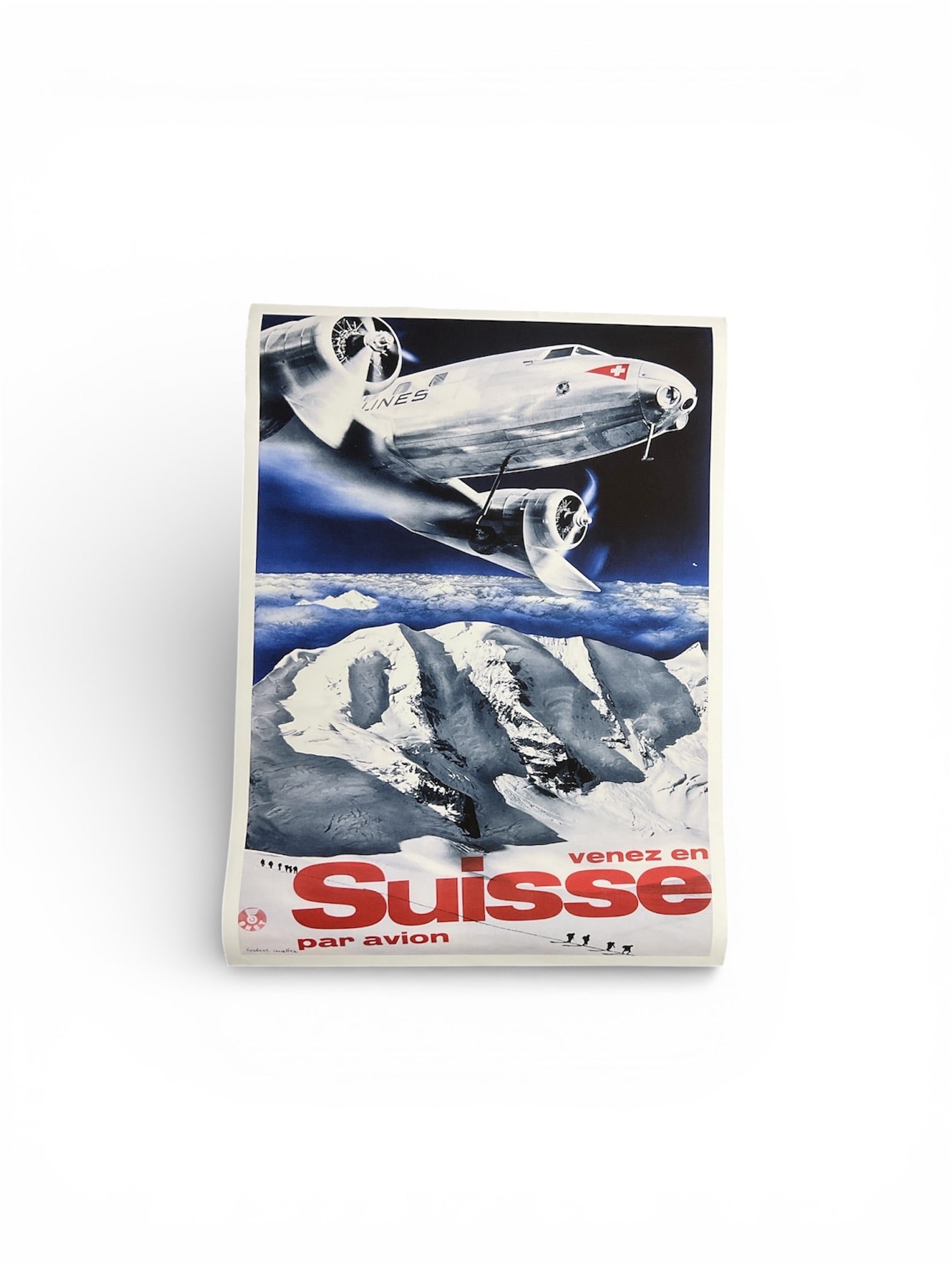 Otto Baumberger Venez en Suisse par Avion 1935 Poster (1 of 3)