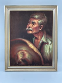 Elderly Man with Sombrero by Acosta