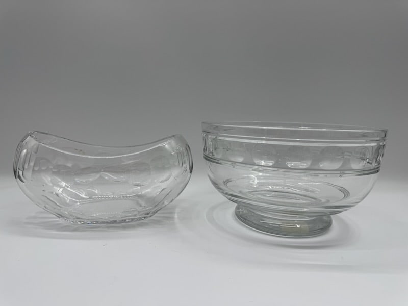 Two Clear Glass Bowls (1 of 4)