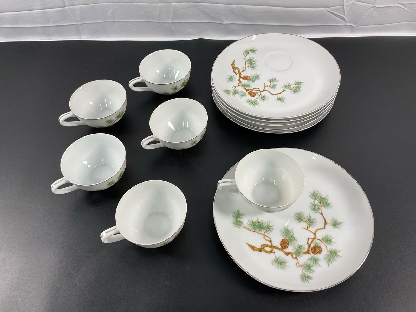 Laurel China "Pine" Pattern 6-Piece Dinnerware Set - 2