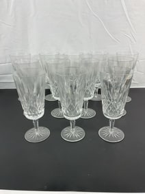 Set of 12 Waterford Crystal Goblets – Lismore Pattern (Etching/Fogging Present)