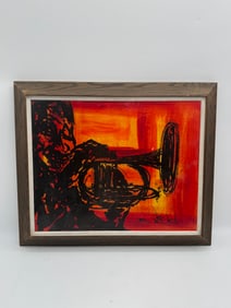 Miles Davis by Martin Neeld (American) Oil on board