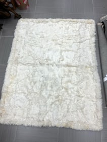 White Alpaca Fur Rug