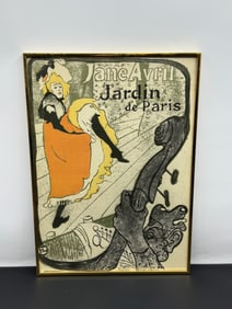 Henri de Toulouse-Lautrec Jane Avril – Jardin de Paris Color Lithograph Poster, c. 1893 (Later