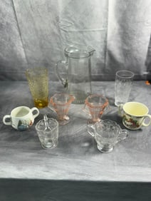 9 Pcs Assorted Glassware