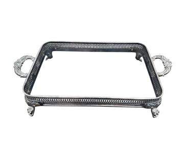Silver Plated Serving Tray Stand
