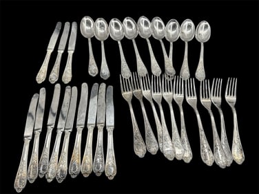 Vintage Silver Plated Flatware Set