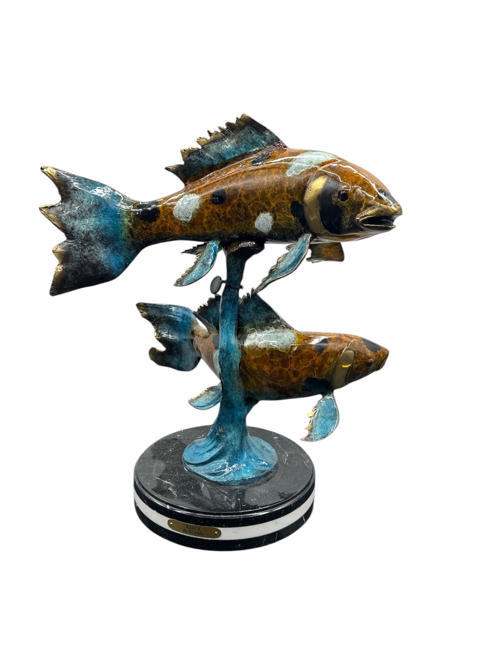 Bronze Koi Fish Sculpture - 2