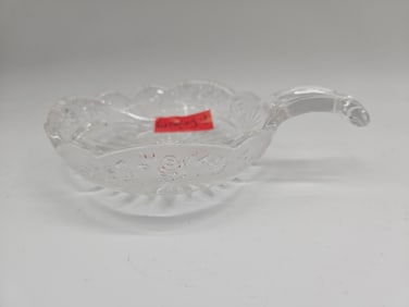 Pressed Glass Bowl with Handle