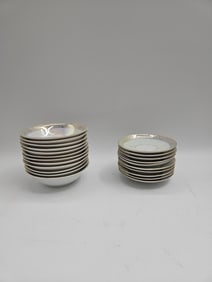 Bavaria Porcelain Dinnerware Set – 12 Bowls and 10 Plates