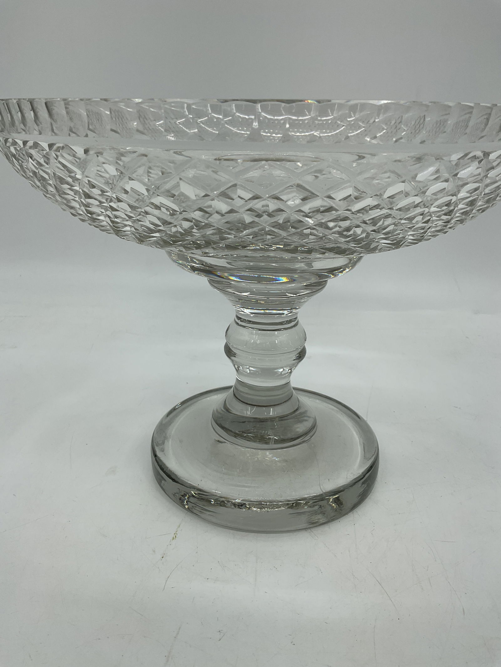 Cut Crystal Pedestal Compote Bowl (1 of 4)