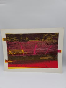 Abstract Red and Yellow Geometric Composition