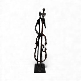 Etruscan Bronze Double-Figure Standard, ca. 7th–6th Century B.C.