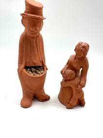 Terracotta Figurines – Mother and Child, and Planter Clown