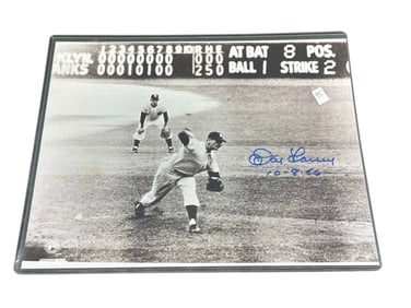 Don Larsen Signed World Series Perfect Game Photograph