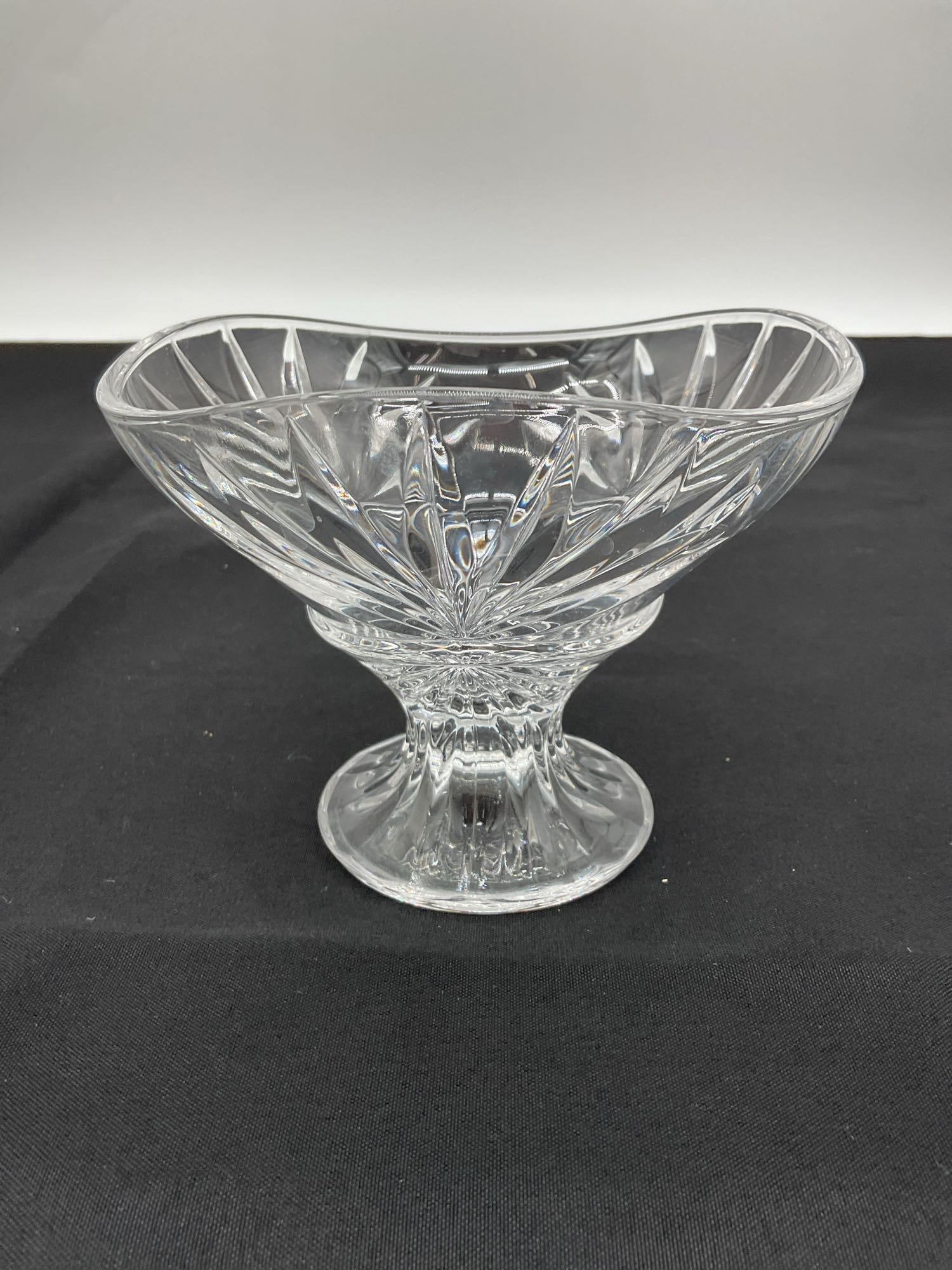 Cut Crystal Dessert Dish on Pedestal (1 of 3)