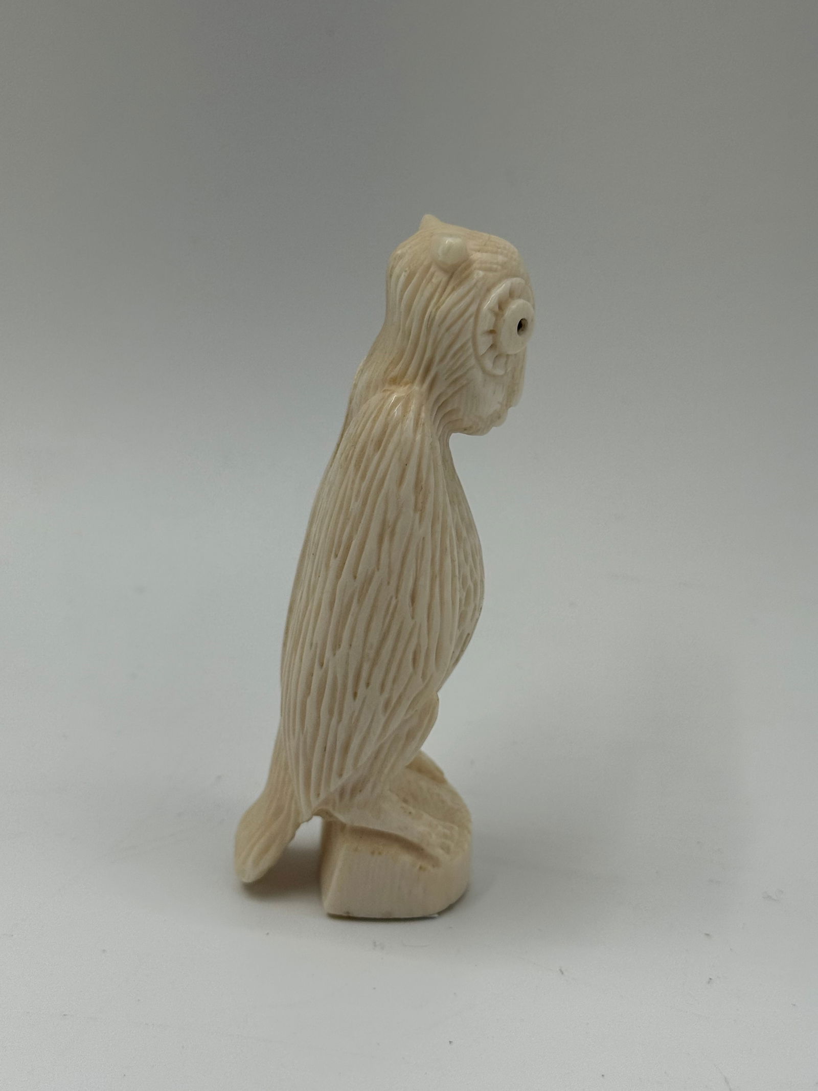 Small Carved Owl Figurine - 2