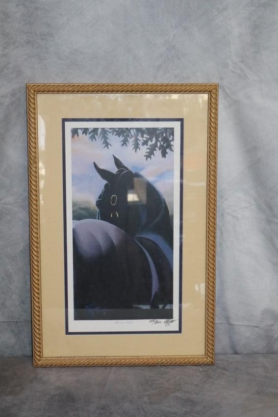 Morning light by Nick Martinez( American): "Morning Light", print on paper 238/950 signed by artist Nick Martinez. Dimensions: H:23in L:15in