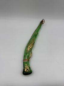 Decorative Green Glass Dagger Bottle