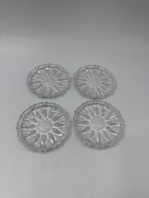 Set of Four Pressed Glass Coasters