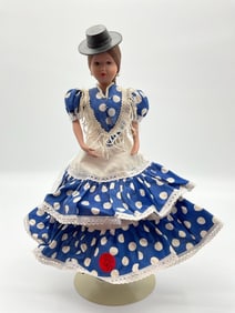 Vintage Spanish or Latin American Folk-Style Ceramic Doll