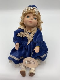 Collectible DanDee Musical Genuine Fine Bisque Porcelain Doll