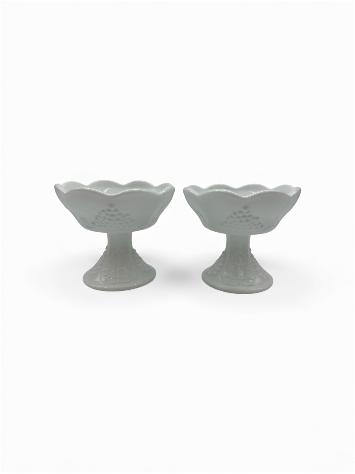 Pair of Milk Glass Compotes (1 of 3)