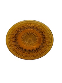 Vintage Amber Glass Plate