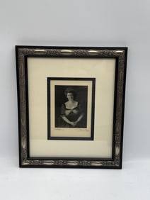 RARE Original Vintage Engraving of a Woman, Signed by Henry Wolf and William Merritt Chase