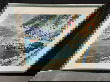 Howard Behrens "Cap Ferrat" Serigraph, 1990 w/ COA