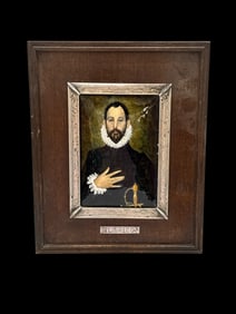 After El Greco Portrait of a Gentleman KPM Porcelain Plaque