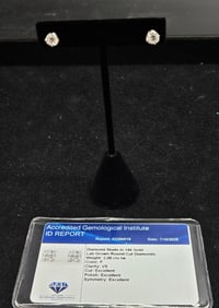 2.00 ctw Lab-Grown Diamond Stud Earrings with AGI Report