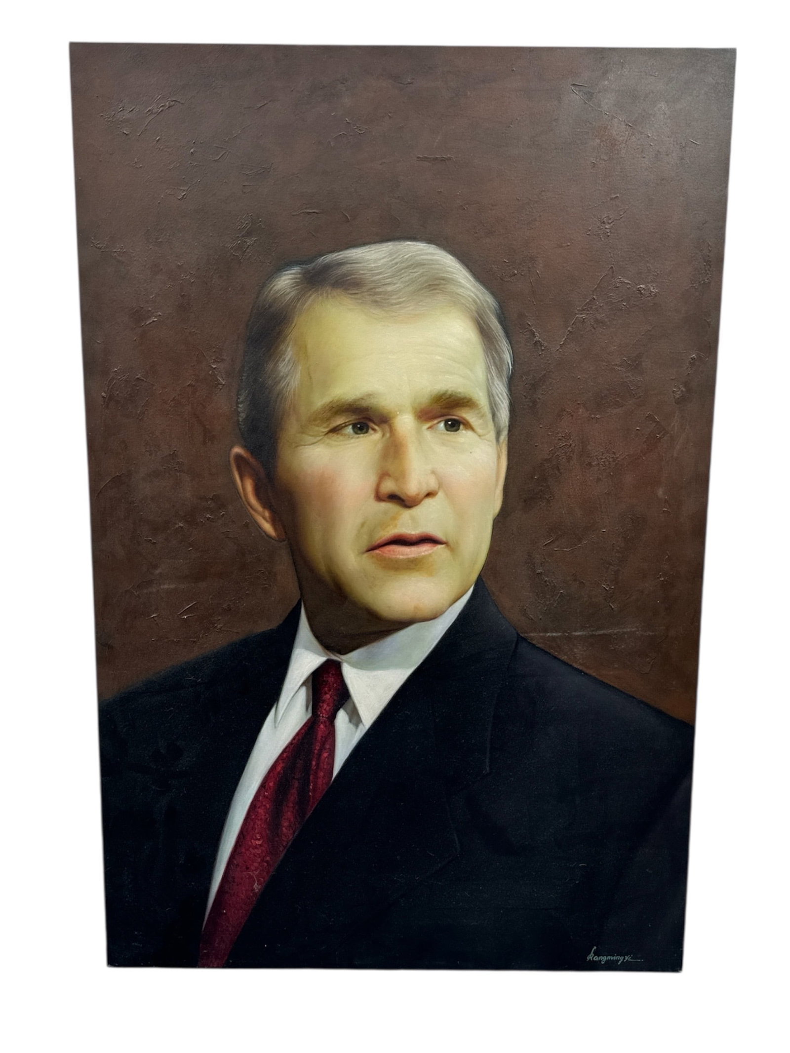 Signed Portrait Painting of George W. Bush (1 of 4)