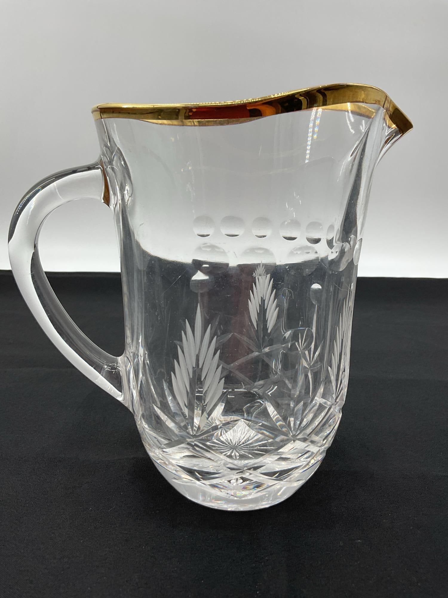 Vintage Lavorazione A Mano A.C. Cristallo 24%PbO Pitcher (1 of 3)