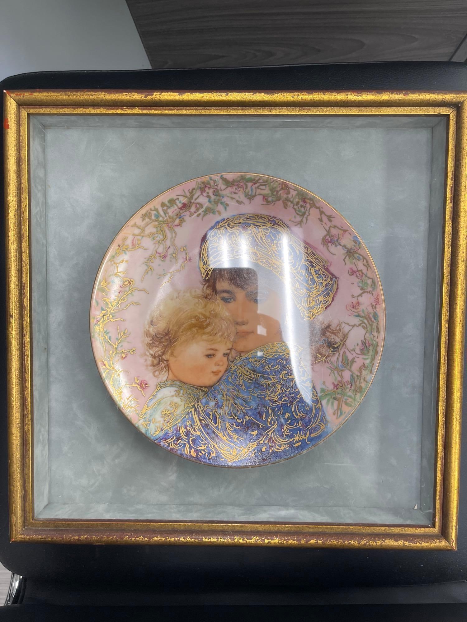 Set of 3 Hand-Painted Porcelain Plates By Edna Hibel (1 of 3)