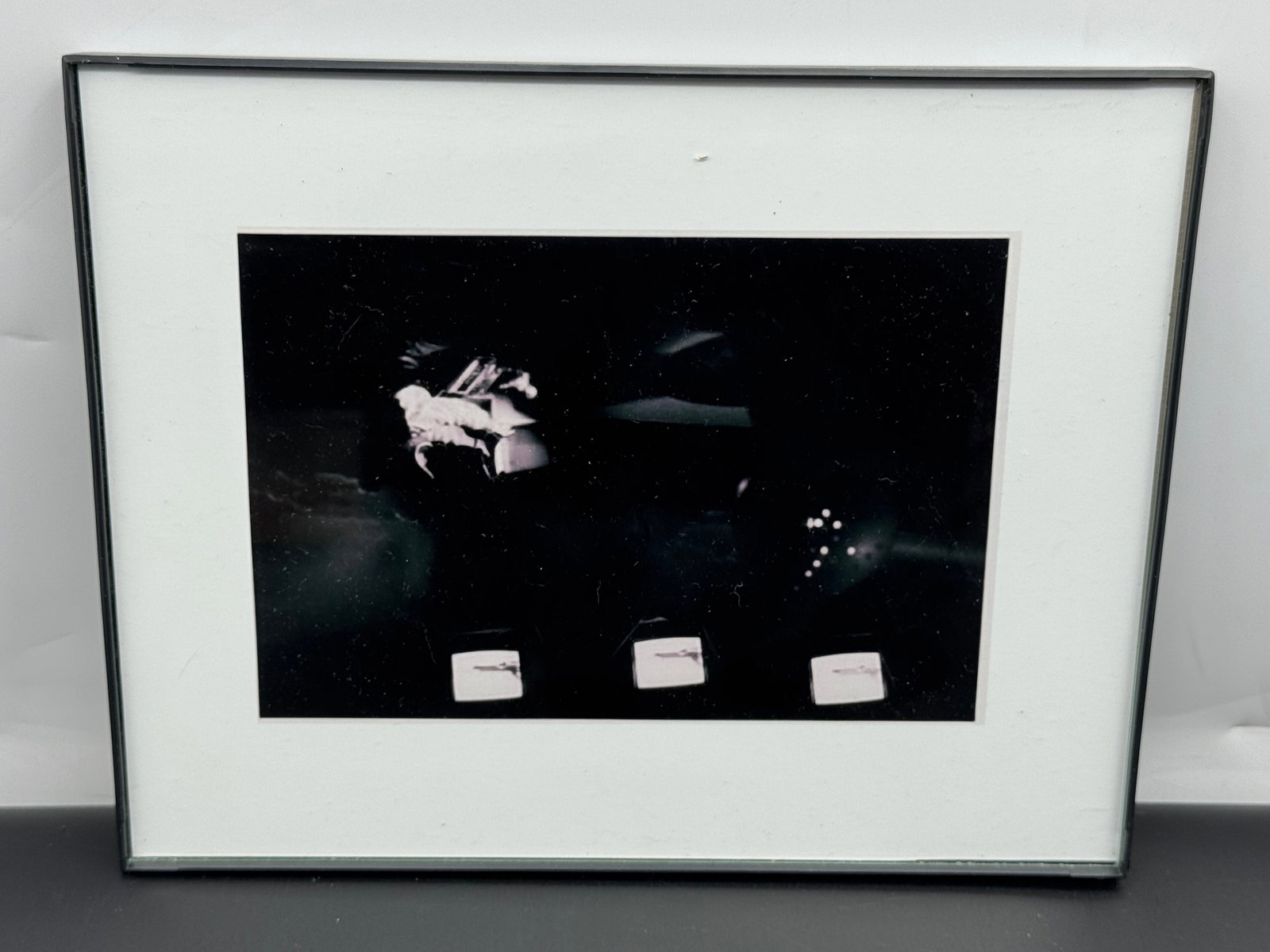 Ginny Lloyd Photograph – International Space Hall of Fame Performance #1 (1983), Framed 10 x 8: This striking black-and-white photographic work documents “International Space Hall of Fame Performance #1,” created in