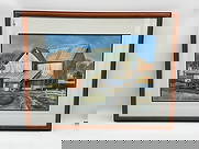 Jocelyn Beatty (American) Watercolor: Description: Rural Pennsylvania Barn house, signed Jocelyn Beatty.Medium: WatercolorDimensions: H22in L28in