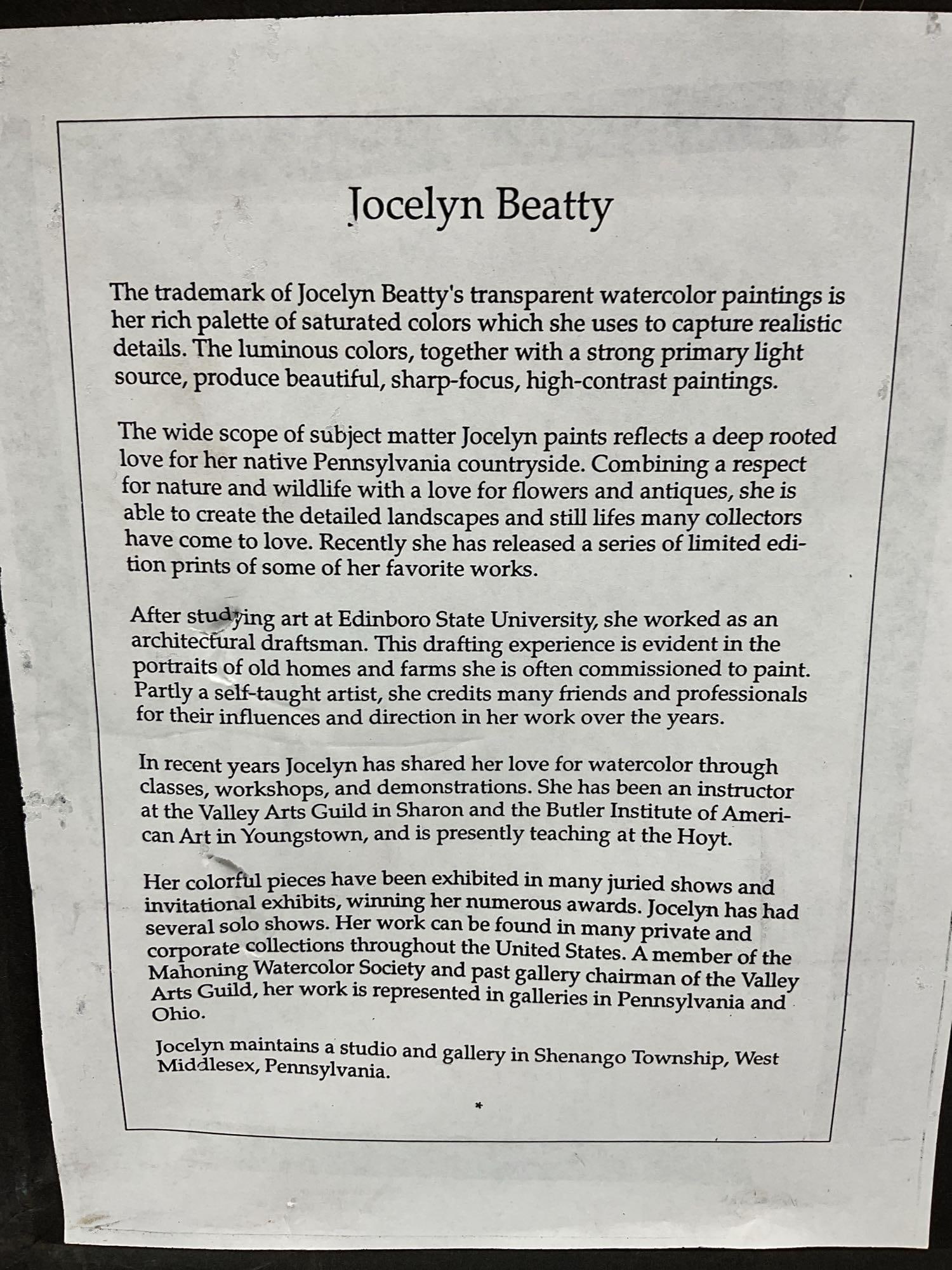 Jocelyn Beatty (American) Watercolor - 4